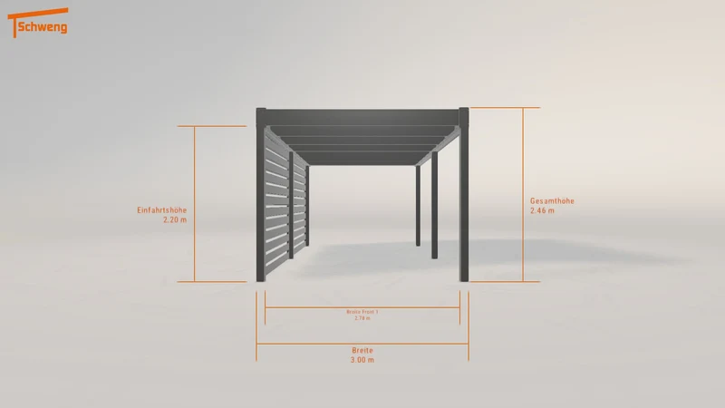 #DE Schweng Flachdachcarport C600 (ID qd94r4)