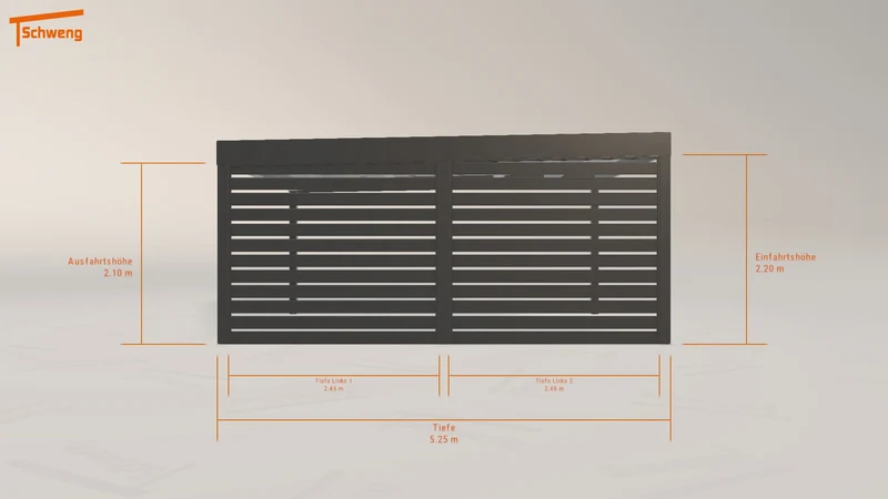 #DE Schweng Flachdachcarport C600 (ID qd94r4)
