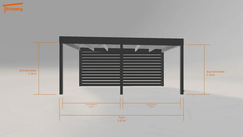 #DE Schweng Flachdachcarport C600 (ID qd94r4)