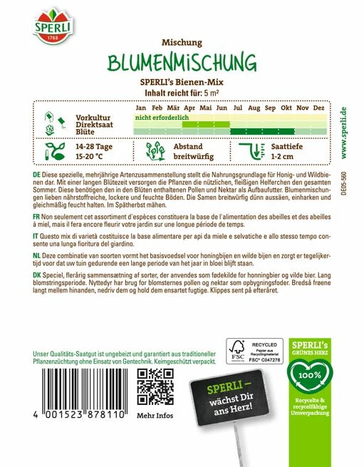 SPERLI Blumensamen "Bienen-Mix"