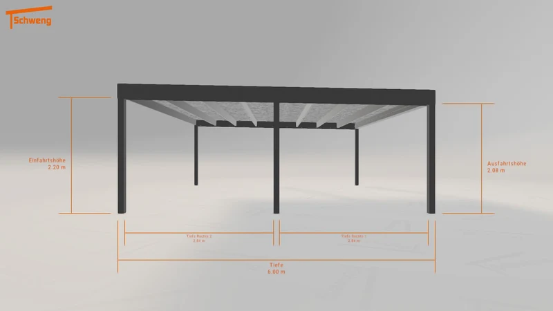 #DE Schweng Flachdachcarport C600 (ID ygzw5g) #MTG