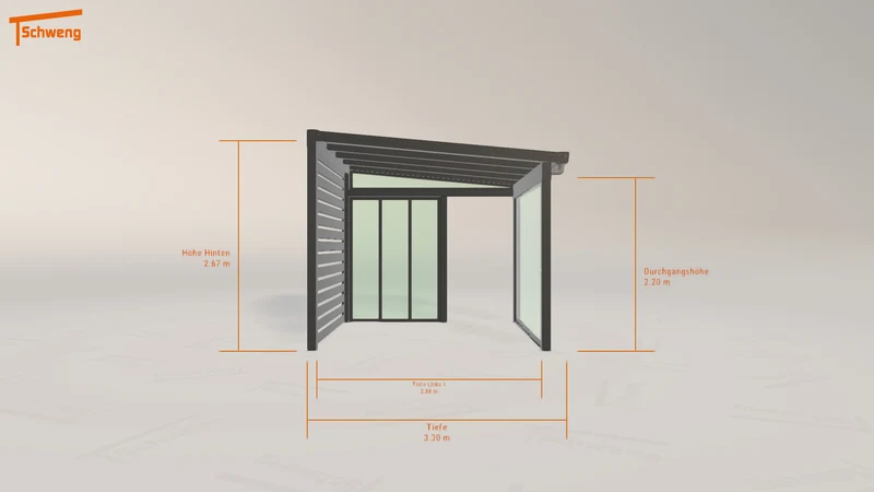 #DE Schweng Terrassenüberdachung S400 (ID k2vp7j)