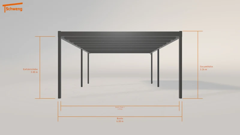 #DE Schweng Flachdachcarport C600 (ID rjy99m)