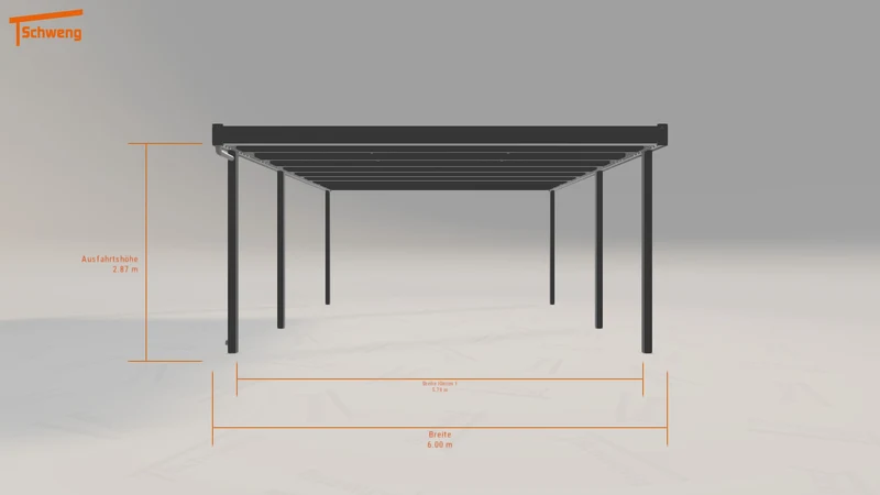 #DE Schweng Flachdachcarport C600 (ID rjy99m)