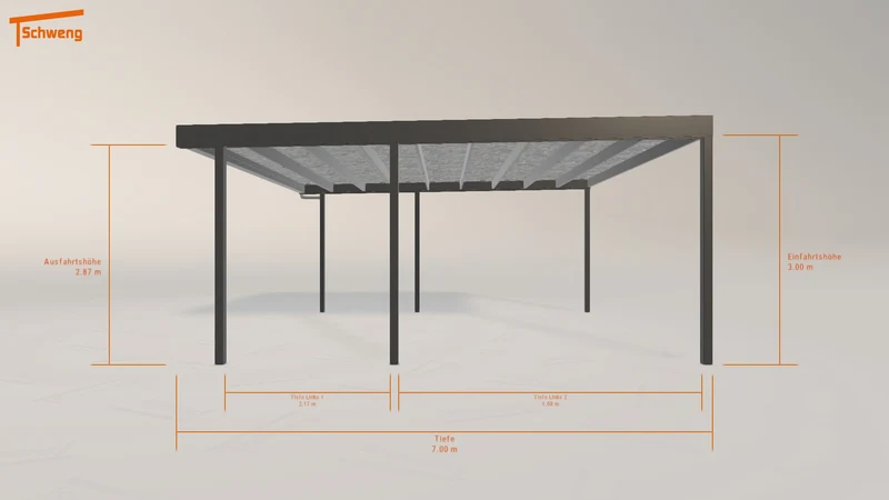 #DE Schweng Flachdachcarport C600 (ID rjy99m)