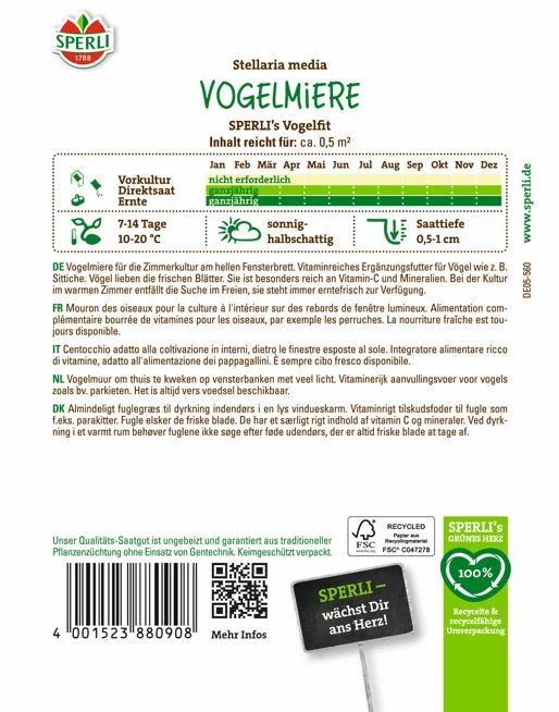 SPERLI Vogelmiere-Samen 'Vogelfit'