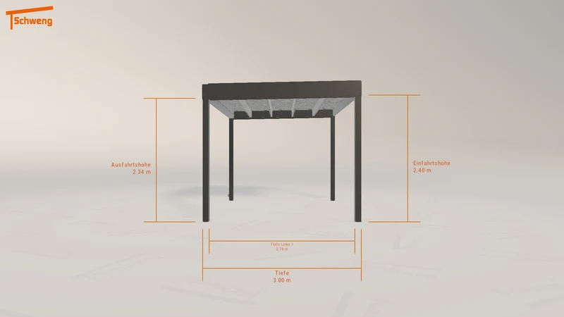 #DE Schweng Flachdachcarport C600+ (ID ygzwvk)