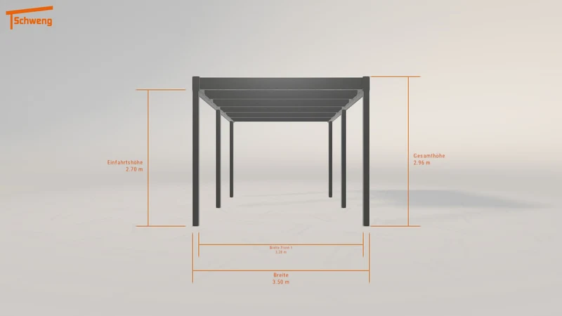 #DE Schweng Flachdachcarport C600 (ID 425bwy)