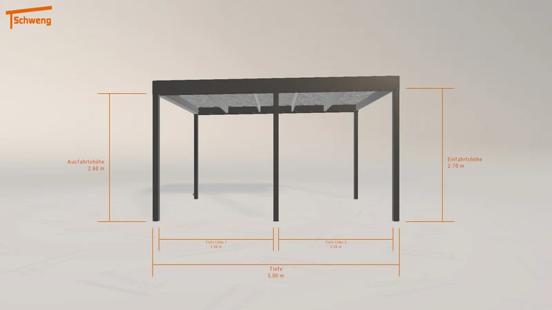 #DE Schweng Flachdachcarport C600 (ID 425bwy)