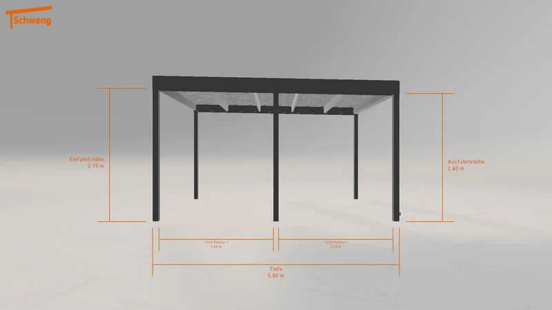 #DE Schweng Flachdachcarport C600 (ID 425bwy)