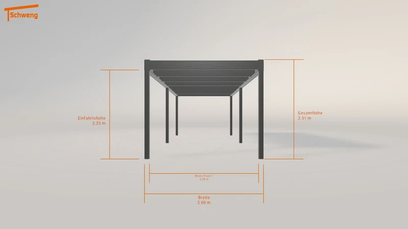 #DE Schweng Flachdachcarport C600 (ID w3j88j)
