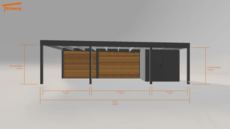 #DE Schweng Flachdachcarport C600 (ID 9wrg2g) #MTG