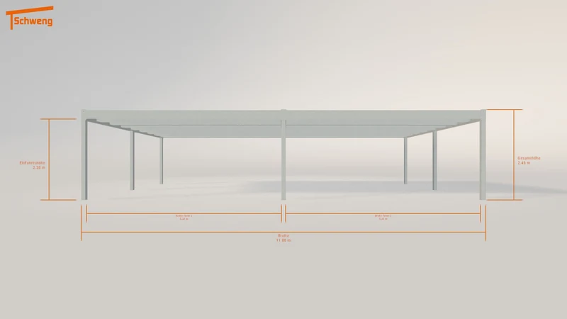 #DE Schweng Flachdachcarport C600 (ID 33ymzy)