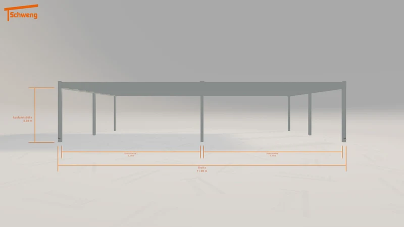 #DE Schweng Flachdachcarport C600 (ID 33ymzy)