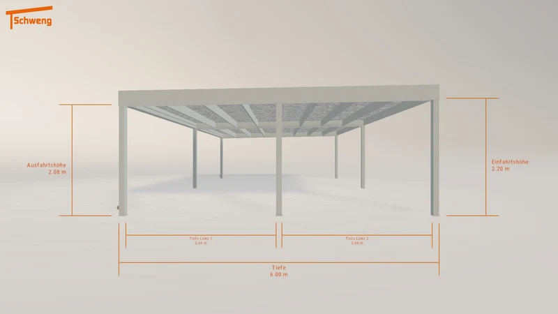 #DE Schweng Flachdachcarport C600 (ID 33ymzy)