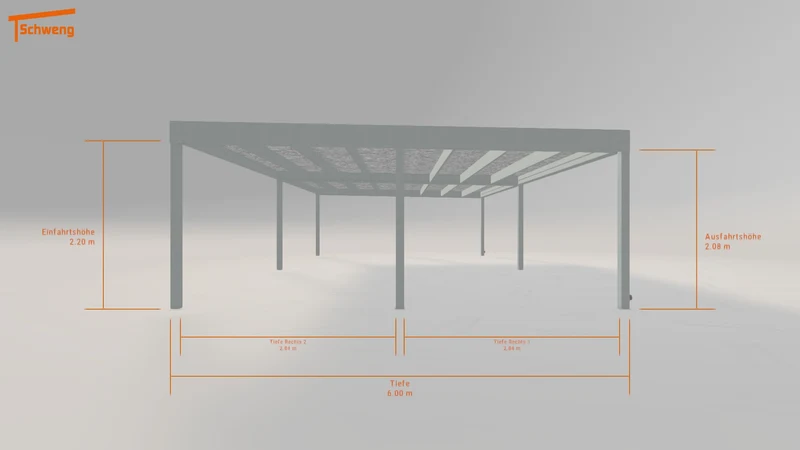 #DE Schweng Flachdachcarport C600 (ID 33ymzy)
