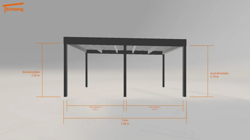 #DE Schweng Flachdachcarport C600 (ID 9wrkd3)