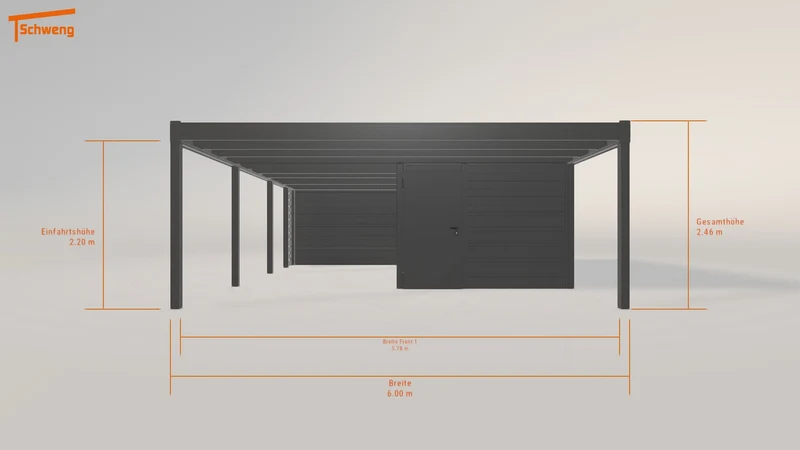 #DE Schweng Flachdachcarport C600 (ID dvdy9r)