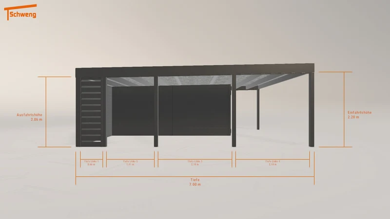 #DE Schweng Flachdachcarport C600 (ID dvdy9r)