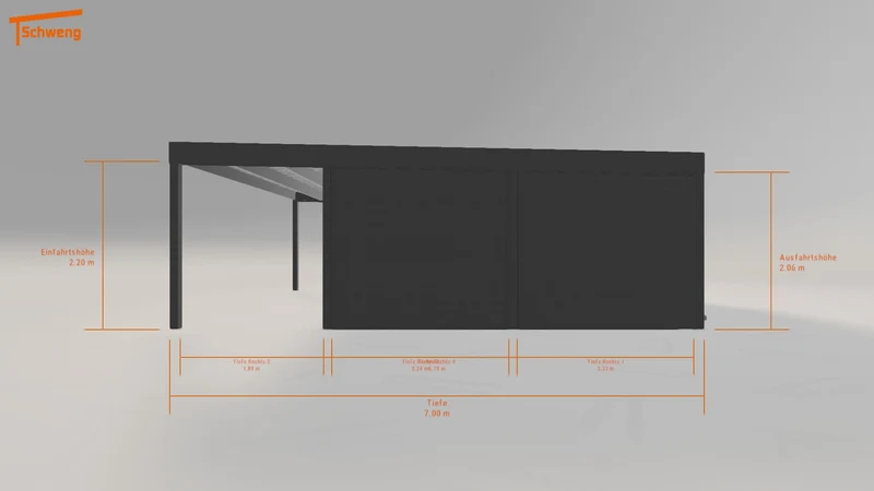 #DE Schweng Flachdachcarport C600 (ID dvdy9r)