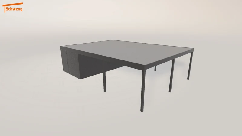 #DE Schweng Flachdachcarport C600 (ID bkd333)
