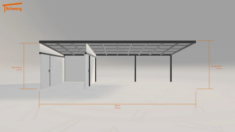 #DE Schweng Pultdachcarport S400 (ID w3j8n4)