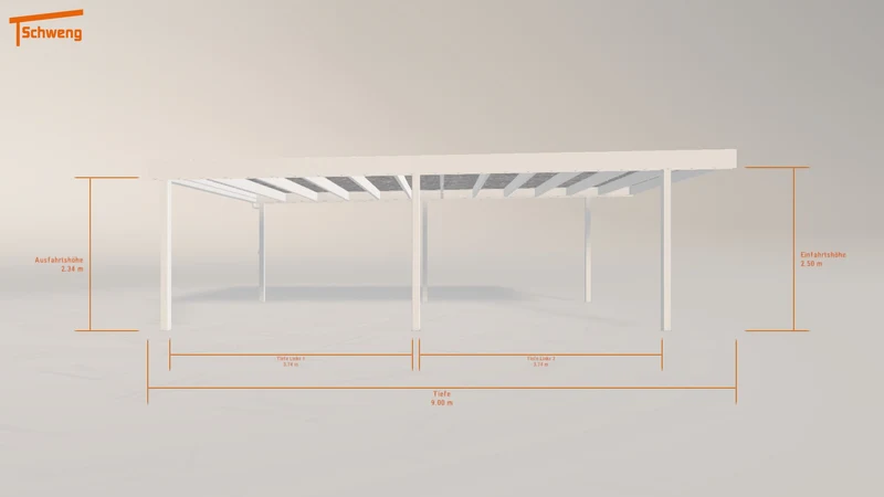 #DE Schweng Flachdachcarport C600+ (ID x7zj3w)