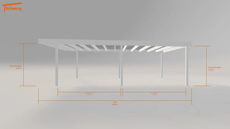 #DE Schweng Flachdachcarport C600+ (ID x7zj3w)