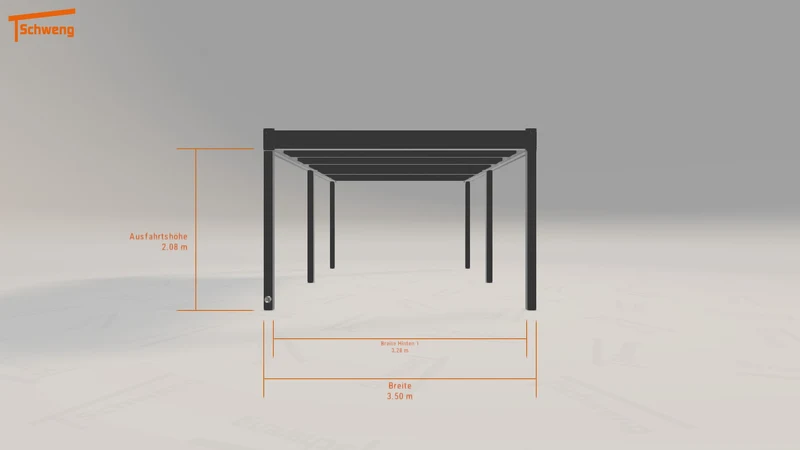 #DE Schweng Flachdachcarport C600 (ID 85jnwr)