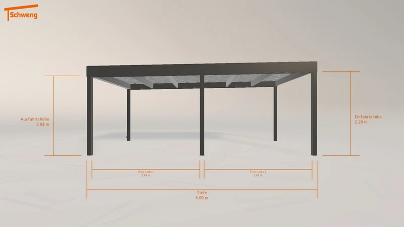 #DE Schweng Flachdachcarport C600 (ID 85jnwr)