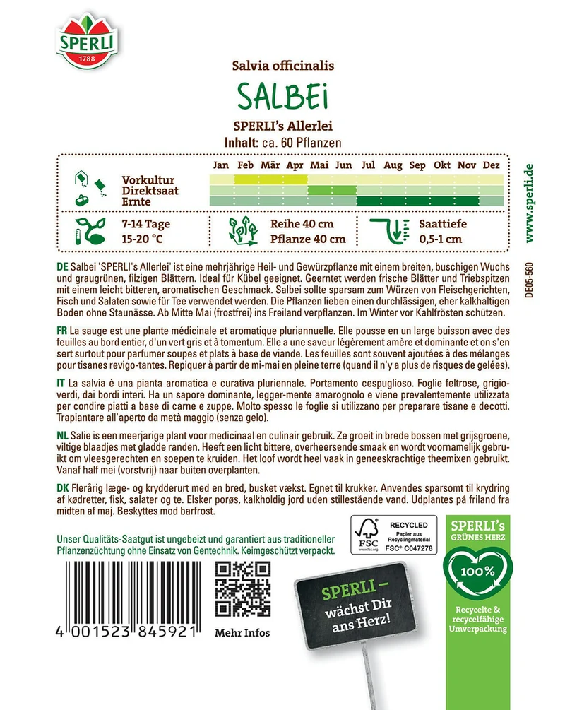 SPERLI Salbei-Samen "Allerlei"