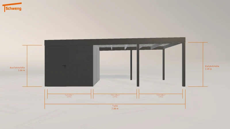 #DE Schweng Flachdachcarport C600 (ID 2q9wkd) #MTG