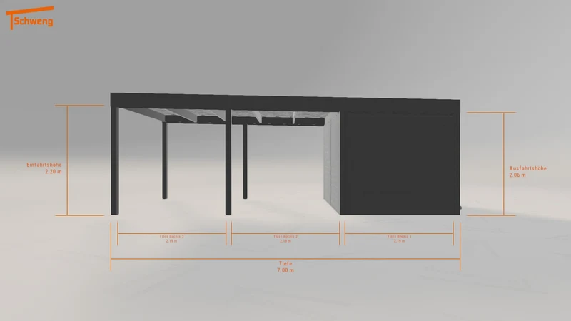 #DE Schweng Flachdachcarport C600 (ID 2q9wkd) #MTG