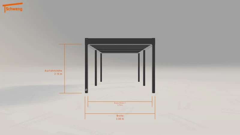 #DE Schweng Flachdachcarport C600+ (ID v42nmr)