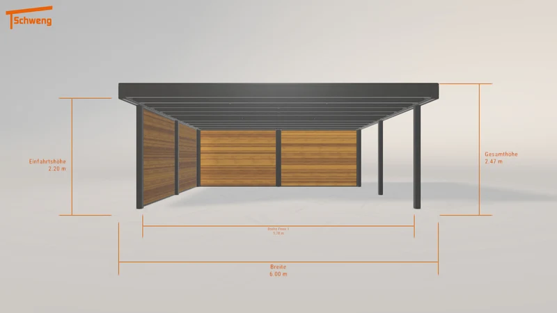 #DE Schweng Flachdachcarport C600+ (ID bkdxxm) #MTG