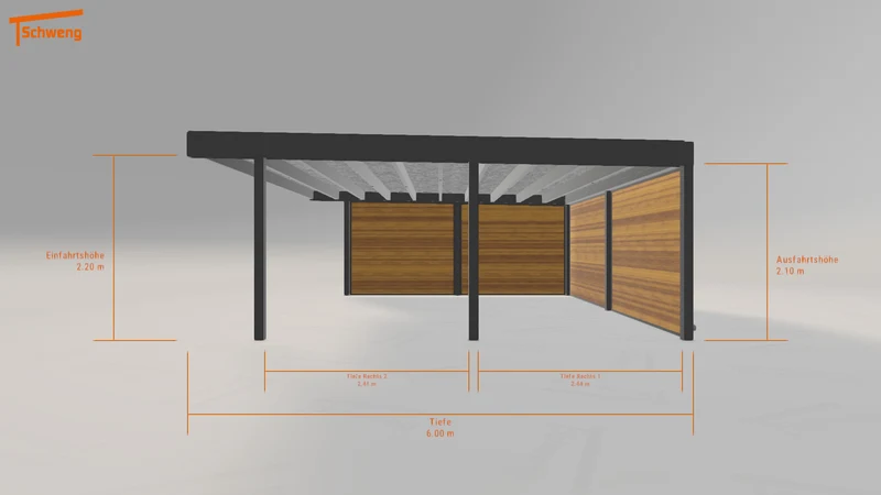 #DE Schweng Flachdachcarport C600+ (ID bkdxxm) #MTG