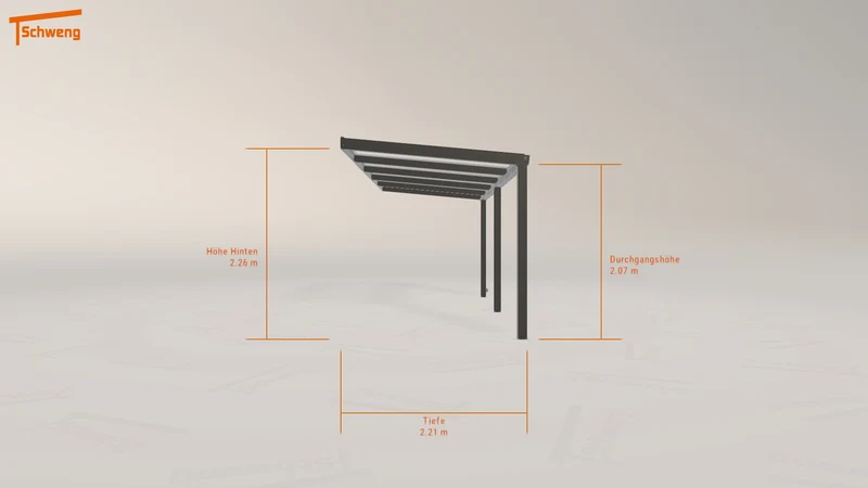 #CH Schweng Pultdachcarport S350 (ID qd9338)