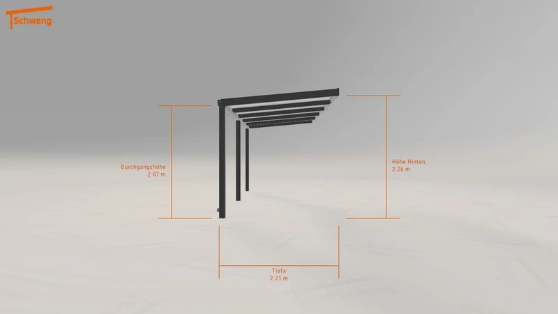 #CH Schweng Pultdachcarport S350 (ID qd9338)