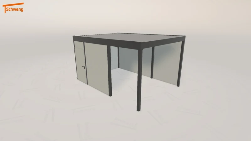 #DE Schweng Flachdachcarport C600 (ID pbvj3q)