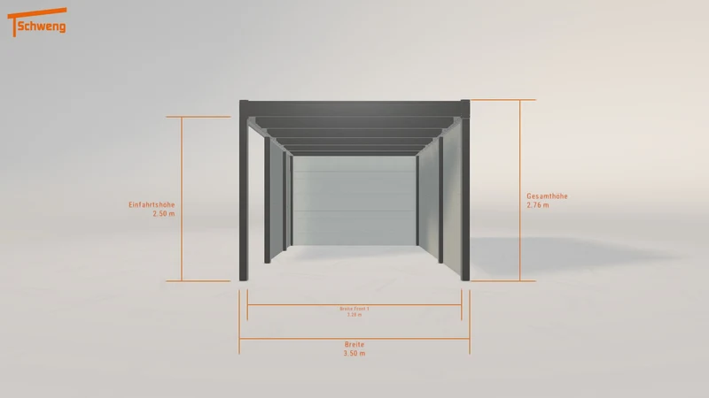 #DE Schweng Flachdachcarport C600 (ID pbvj3q)