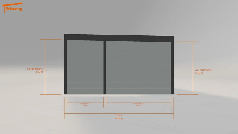 #DE Schweng Flachdachcarport C600 (ID pbvj3q)