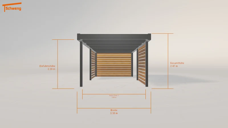 #DE Schweng Flachdachcarport C600 (ID 425xdv) #MTG