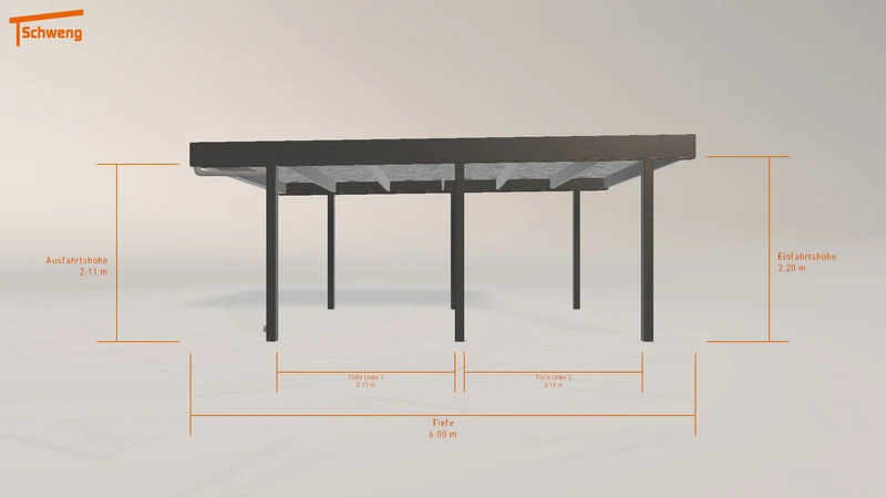 #DE Schweng Flachdachcarport C600 (ID mjvpzw) #MTG