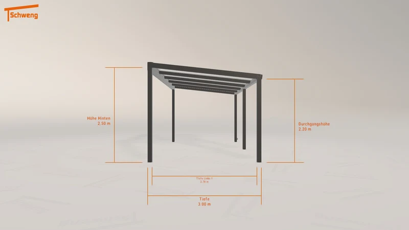 #DE Schweng Pultdachcarport S350 (ID 5m7vnw)