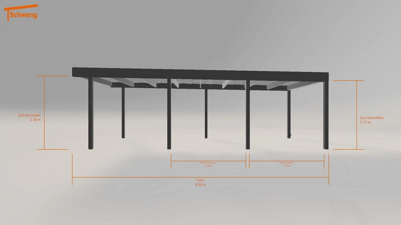 #DE Schweng Flachdachcarport C600 (ID zb33w5) #MTG