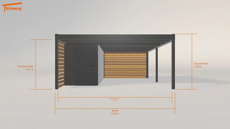 #DE Schweng Flachdachcarport C600 (ID qd9924) #MTG