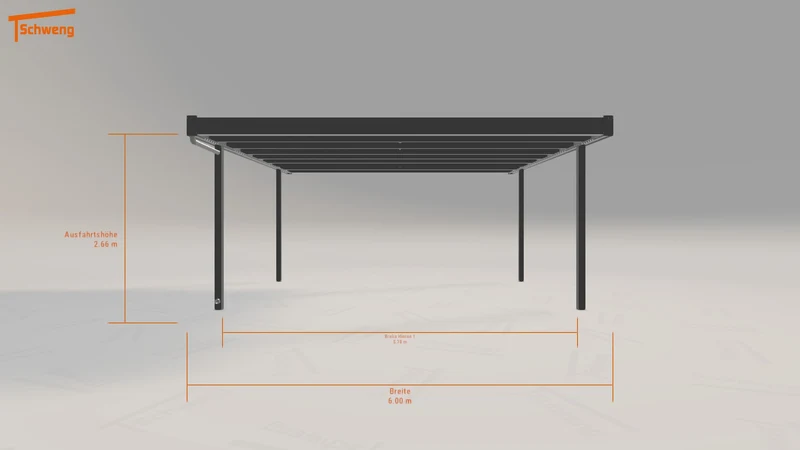 #DE Schweng Flachdachcarport C600+ (ID 85jrd7)