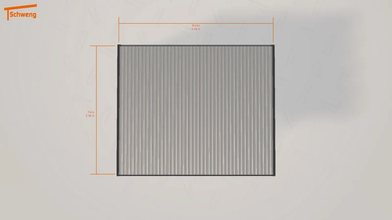 #DE Schweng Flachdachcarport C600+ (ID g7db87)