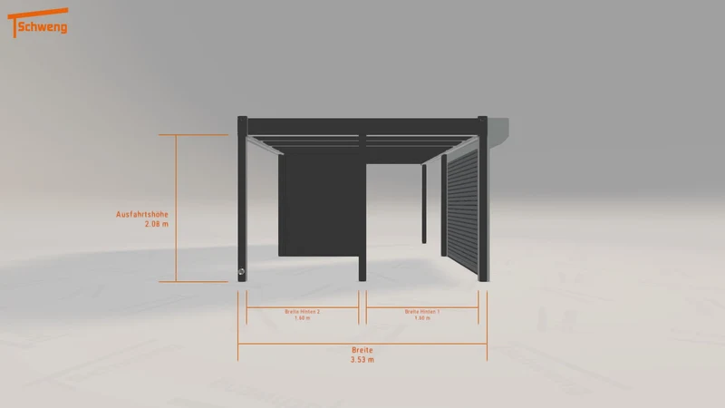 #DE Schweng Flachdachcarport C600 (ID 85jr97)
