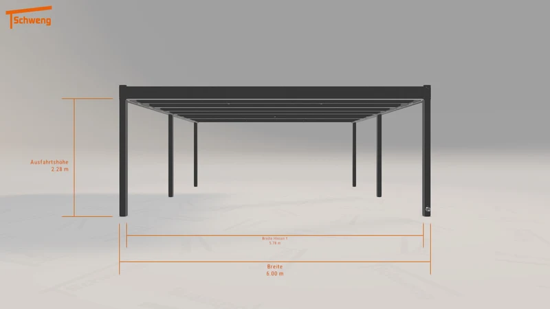 #DE Schweng Flachdachcarport C600+ (ID pbv757) #MTG